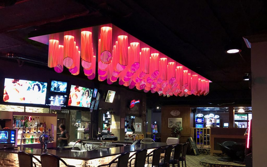 20' X 4' Color Changing Chandelier. The Central Suites Hotel, Lloydminster, Alberta