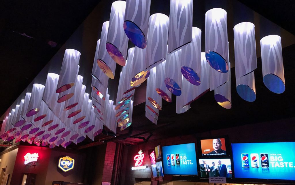 20' X 4' Color Changing Chandelier. The Central Suites Hotel, Lloydminster, Alberta