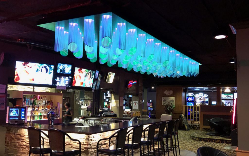20' X 4' Color Changing Chandelier. The Central Suites Hotel, Lloydminster, Alberta
