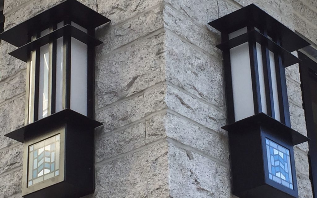 Wall Sconces with Custom Ceramic Logo