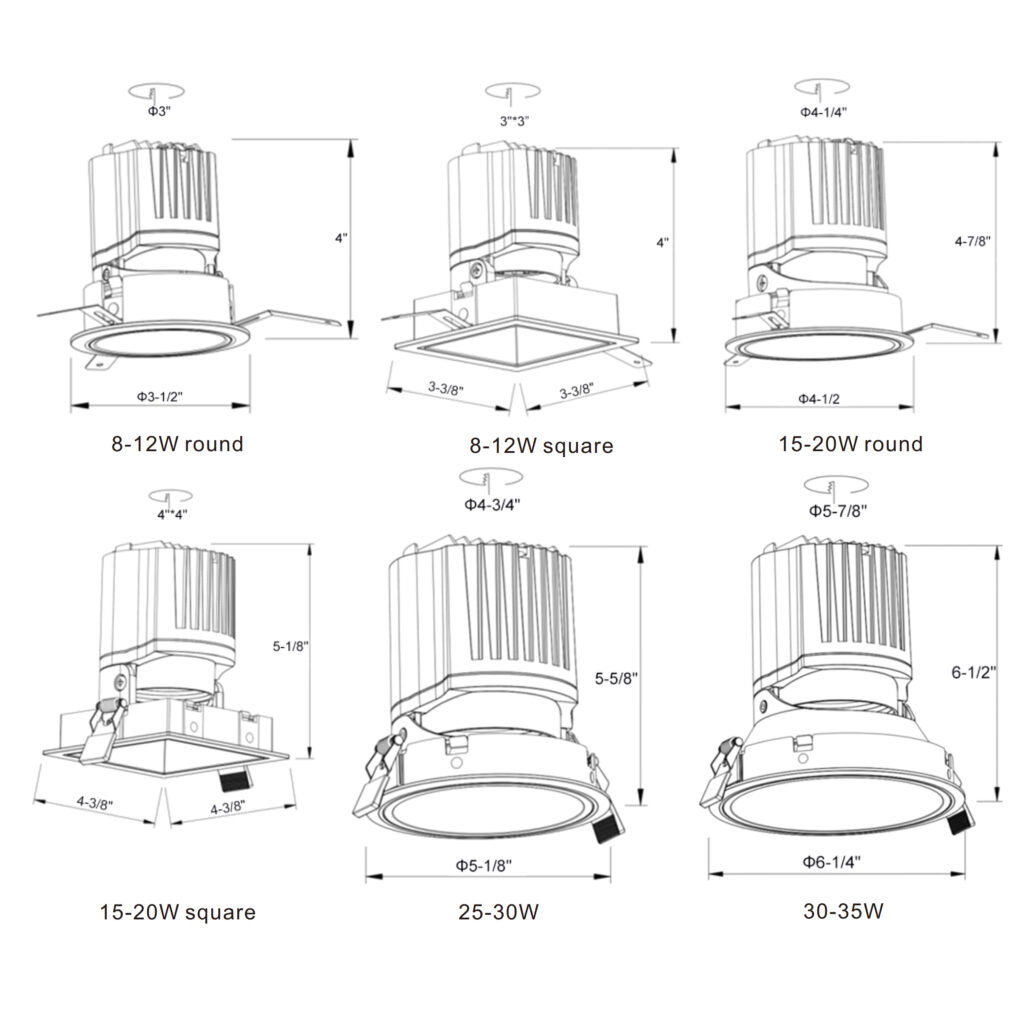 Prime Trim Downlight Dimensions