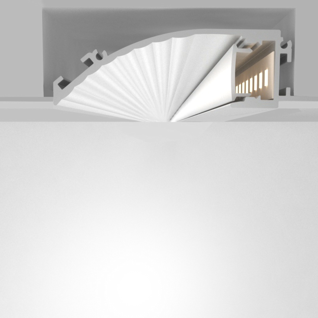 LD1896B: Recessed Linear Asymmetrical Light Profile