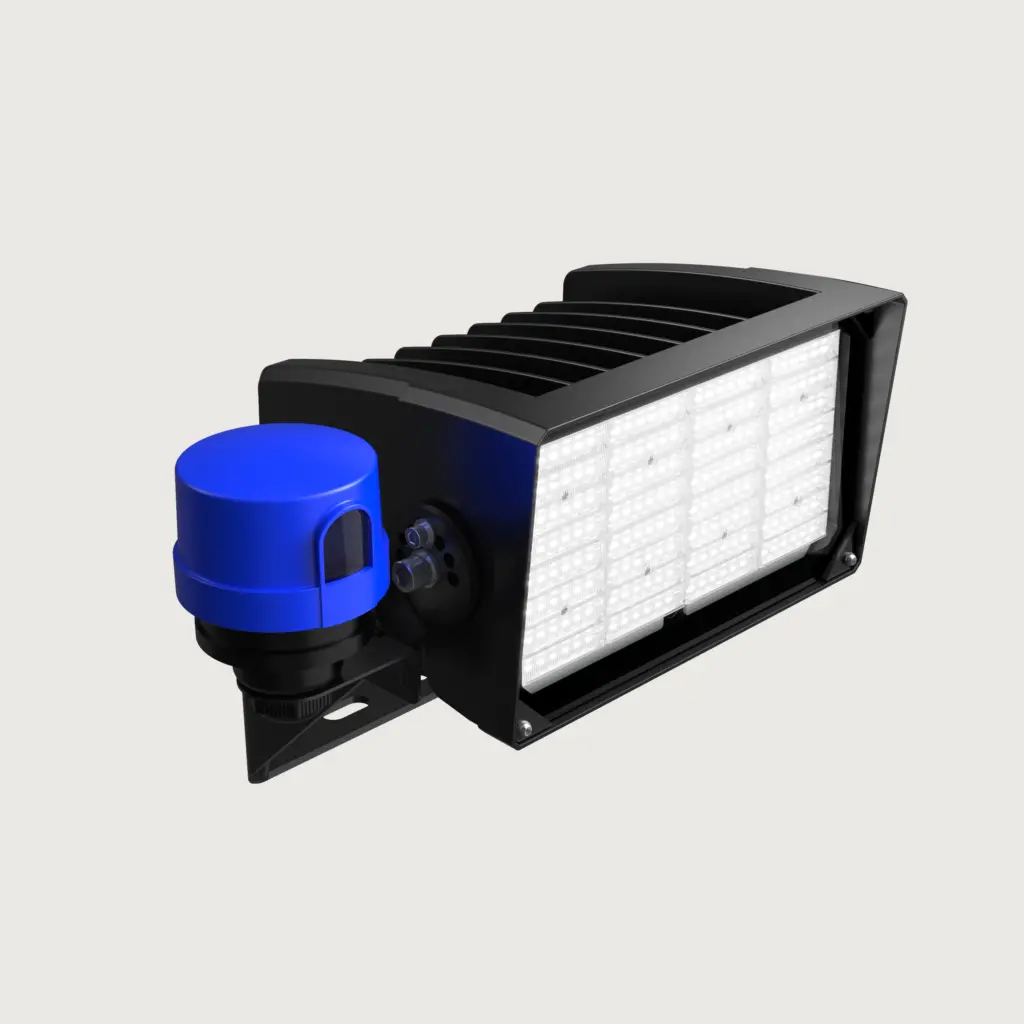 Flood light with photocell