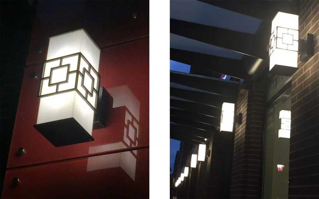 Oriental Inspired Custom Wall Sconces, China Town, Vancouver, BC