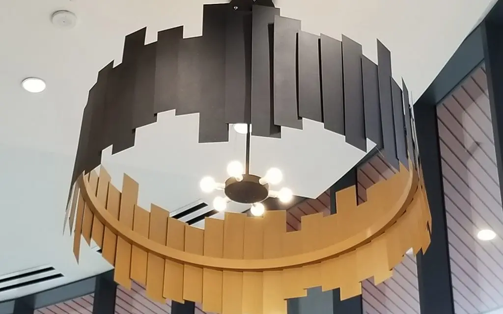 94" Dual Tone Industrial Inspired Chandelier, Vancouver, BC