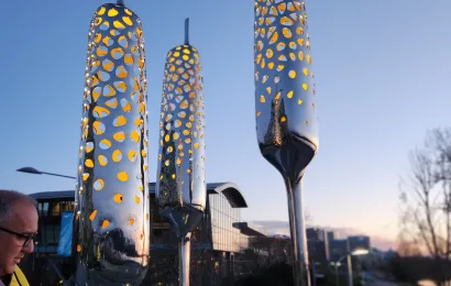 Custom Public Artwork Lighting, Typha, Vancouver, BC