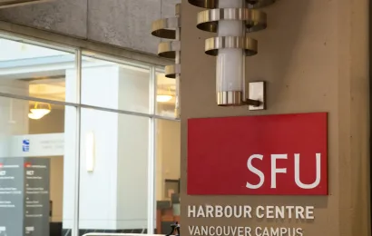 Stainless Steel Sconces - Harbour Center, SFU Downtown Campus
