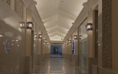 Laser Cut Art Deco Wall Sconces, Cathedral Place, Vancouver, BC