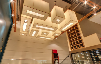 Fireproof Fabric Suspended Ceiling Light, Coast