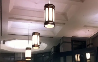 LED Lanterns Terasen, Lobby of Fortis, Vancouver, BC