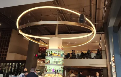 Large Scale Halo Pendant Light, Vancouver, BC